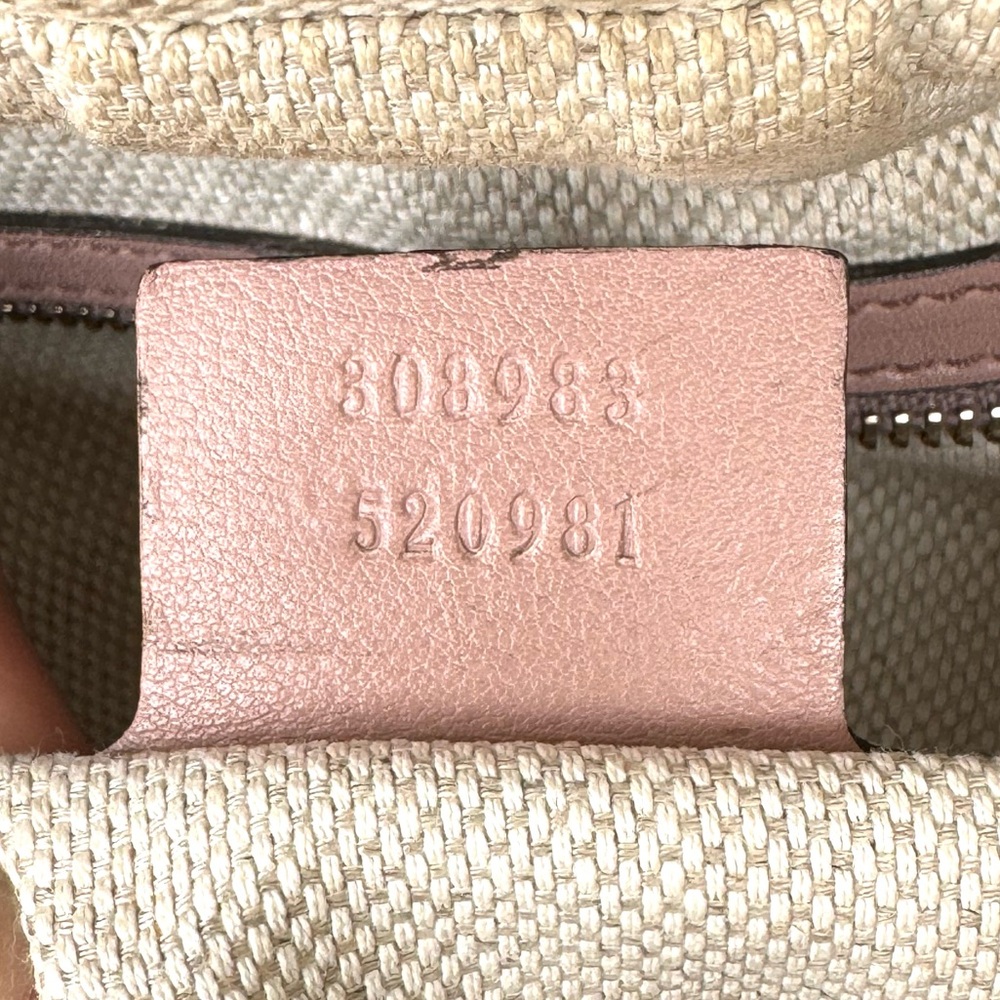 Gucci SoHo Small Tan Patent Leather Top Zip Chain Strap Tassel Shoulder Bag - Picture 14 of 17